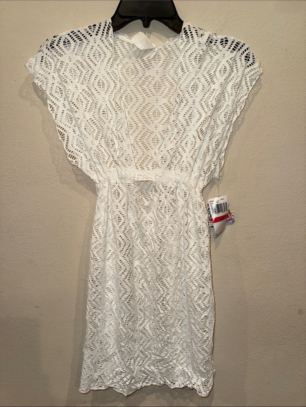 NWT Becca bikini swimsuit crochet cover up dress tunic size XS/S